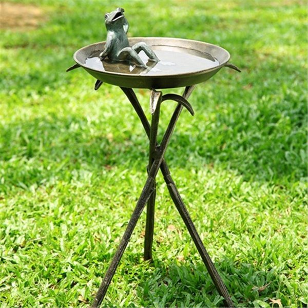 Spi Cool Frog Birdbath 33563